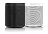 Sonos One Smart Speaker 2-Raum Set, weiß/schwarz – Intelligente WLAN Lautsprecher mit Alexa Sprachsteuerung & AirPlay – Zwei Multiroom Speaker für unbegrenztes Musikstreaming
