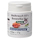 Weihrauch Kapseln Premium | 85% Boswellia | Optimal Dosiert mit 1000mg Extrakt aus indischem Weihrauch | Laborgeprüft nach deutschen Standards | Vegan | 60 Kap