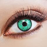 aricona Kontaktlinsen Farblinsen - Grüne Jahreslinsen ohne Stärke - Halloween Kontaktlinsen farbig Horror,630,Grü