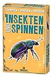 moses. 90398 Spielen – Quizzen Insekten und Spinnen, Trumpf-Kartenspiel für Kinder ab 8 Jahren, 3 in 1 Spielebox mit 50 Spielkarten, Mehrfarbig