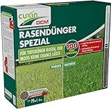 CUXIN DCM Rasendünger Spezial - Langzeit Rasendünger - In MINIGRAN® TECHNOLOGY - Geeignet für Streuwagen - organisch-mineralischer NPK-Dünger - 3 kg für 75 m²