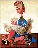 LXURY Pablo Picasso Poster Frau mit Hahn Leinwand Gemälde Pablo Picasso Drucke Illustration Kunst Wand Moderne Wohnkultur Bilder 40x60cmx1 Kein R