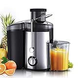 OPSREY Entsafter-Zentrifuge, 800-W-Professionelle Saftmaschine, 2-Gang-Obst-Gemüse-Extraktor im Ganzen, Edelstahl-Zitruspresse, 65 mm breiter Einfüllschacht, für Obstladen-B