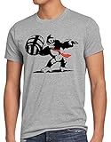 style3 Graffiti Kong Herren T-Shirt Donkey pop Art Banksy Geek SNES Nerd Gamer, Größe:M, Farbe:G
