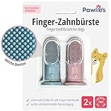 Pawlie's Fingerling Zahnbürste | Hundezahnbürste für kleine und große Hunde | Fingerzahnbürste (Dog Toothbrush) | Welpen Zahnpflege (Finger)