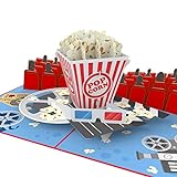 MOKIO® Pop-Up Karte – Kino Gutschein – 3D Gutscheinkarte für einen Kinobesuch oder einen Filmabend, zum Geburtstag oder als Verpackung für Kinok