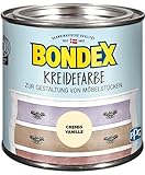 Bondex Kreidefarbe Cremig Vanille 0,5 L | Für Möbel & Accessoires aus Holz | Leichte Verarbeitung | Pflegt und schützt | Shabby-Chic Möbelstücke | Innenfarbe | Kreideholzfarb
