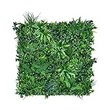 GJS Pflanzenwand: hyperrealistische Pflanzen Wand Matte (1m²) – Vertikaler Garten mit künstlichen Pflanzen als Wandbegrünung, Sichtschutz am Zaun oder Balkon, Pflanzenb