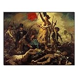 Wandkings Leinwandbilder von Eugéne Delacroix - Wähle ein Motiv & Größe: 'Die Freiheit für das Volk' - 120 x 90