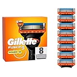 Gillette Fusion 5 Power Rasierklingen, 8 Ersatzklingen für Nassrasierer Herren mit 5-fach Kling