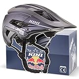 Kini Red Bull Fahrrad Helm Herren MTB [Limited Edition] Sportlicher und Leichter Fahrradhelm Herren BZW. Fahrradhelm Frauen dezent dunkelblau. EIN Radhelm mit ausgezeichneter Passform L/XL (58-61 cm)