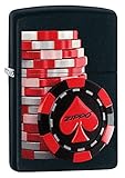Zippo Poker Coins Benzinfeuerzeug, Messing, Edelstahloptik, 1 x 6 x 6