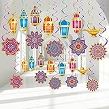 Arabian Nächte Party Dekoration Magische Genie Lampe Mandala Wirbel Decken Folie Party Dekoration Eid Mubarak Dekor für Indische Prinzessin Marokkanische Zubehör 52 Stück