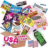 XXL Amerikanische Süßigkeiten Box - USA CandyFair Bundle aus aller Welt mit Takis, Schokobons Crispy, Sour Patch Kids, Sour Pickle, Prime Glowberry & MEHR! Ideal als Geschenk, Geburtstag, O