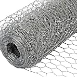 Niederberg Metall 25m x 1m Maschendrahtzaun - 25x25 Drahtgitter Zaun - Hasendraht Gitter Verzink