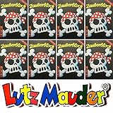 Lutz Mauder 8 ZAUBERBLÖCKCHEN * Jolly Roger * im Set mit je 24 Seiten in DIN A8 Mitgebsel Kindergeburtstag Malbuch Pirat Schwarze Flagge Totenkop