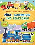 Usborne Verlag kleine Stickerwelt: Züge, Lastwagen und Traktoren: Sammelband mit über 300 Stickern, 790576, Yellow (Meine-kleine-Stickerwelt-Reihe)