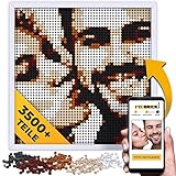 Bausteine Mosaik pixel art 3d Puzzle 3500 Mosaiksteine zum Basteln Erwachsene Bilder mit eigenem Foto personalisierte Geburtstagsgeschenk für Frauen und Männer Geschenkideen für Paar Kinder Geschenk