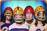 Red Hot Chili Peppers, Helm, Rock Bands, Antenne, Musik, Vintage-Poster, 20,3 x 30,5 cm, Retro-Vintage-Metall-Blechschild für Zuhause, Bar, Pub, Garage, Dekoration, Geschenk
