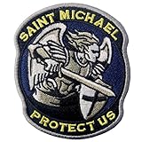 Heiliger Michael Beschütze uns Modernes Militär Moral Taktisch Flicken Bestickter Aufnäher mit Haken- und Flauschb