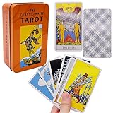 Tarot Karten,Tarot für Anfänger,78 Waite Tarotkarten mit Anleitung,Tarot Deck Set Tarot für Anfänger Tarot-Deck Runic Tarot für Anfänger und professionelle Spieler Wahrsagung Zukunft Spiel Karte(B)