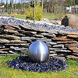 CLGarden Edelstahlkugel Brunnenkugel 30cm matt gebürstet für Springbrunnen Gartenbrunnen Zierbrunnen Wasserspiel Kugelb