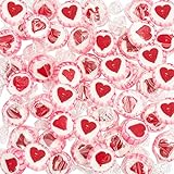 FOOD crew Herzbonbons Rosa - 500g Rocks Bonbons handgewickelte Süßigkeiten Großpackung - Tischdeko zu Hochzeit Taufe Valentinstag Muttertag