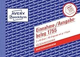 AVERY Zweckform 1755 Einnahme-/Ausgabebeleg (A6 quer, selbstdurchschreibend, von Rechtsexperten geprüft, für Deutschland zur ordnungsgemäßen, kostengünstigen Buchführung, 2x40 Blatt) weiß/gelb