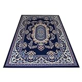 WEBTAPPETI Klassischer Orientalischer Teppich, für Wohnzimmer, Teppich für Wohnzimmer, Royal Shiraz 2063-Blue S