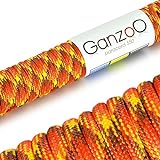 Ganzoo Paracord 550 Seil für Armband, Leine, Halsband, Nylon/Polyester-Seil 31 Meter,