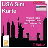 T-Mobile T-Mobile Prepaid-SIM-Karte – Unbegrenzte Internetdaten in den USA, 5 GB kostenloses Roaming in Kanada und Mexiko mit unbegrenzten Anrufen und Texten, unbegrenzt 21 Tage lang
