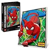 LEGO Art The Amazing Spider-Man Poster, 3D Wandbild-Set, baubares Leinwandbild, Superhelden-Deko, kreative Aktivität, Comic-Geschenk für Jugendliche und Erwachsene 31209