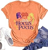I Smell Kinder Halloween Shirt Frauen Sanderson Grafik T-Shirt Hocus Pocus Shirts Herbst Kurzarm Tee Tops, C-orange3, Groß