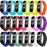 BANGTING 20 Stück Armband Kompatibel mit Xiaomi Mi Band 4 / Xiaomi Mi Band 3, Silikon Ersatzarmband für Mi Fit Band 4 NFC Ersatzbänder Miband 3 Armbänder Strap (20 Farben)