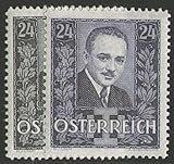 Goldhahn Österreich Nr. 589-590 'Ermordung von Dollfuss 1934' - Briefmark