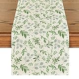 Artoid Mode Grün Eukalyptus Sommer Tischläufer, Saisonnal Küche Tisch Dekoration Drinnen Urlaub Party Dekor 40x140