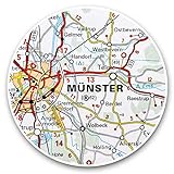 Tolle Vinyl-Aufkleber, 30 cm, Munster City Deutschland, Reisekarte, lustige Aufkleber für Laptops, Tablets, Gepäck, Scrapbooking, Kühlschränke #45813