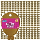 24 x 24 Stück Helium-Ballon-Gewichte Set | Gold-Kunststoff-Gewichte für Ballons | Ballongewicht | Ballongewichte | Ballongewichte | Partyzubehö