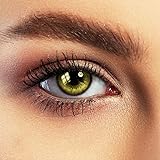 Komfort-Kontaktlinsen Sehr stark deckende und naturfarbene Kontaktlinsen: Liebessprache braun,mit Behälter – 1 Paar (2 Stück) – DIA 14,50