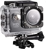 ZHUTA Action-Kamera 1080P 3MP wasserdicht Outdoor-Sport-Video-DV-Kamera Full HD LCD Mini-Camcorder Unterwasser wasserdicht Schnorchel surfen Kamera und Multi-Funktions-Zubehör-T
