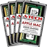 A-Tech 32 GB (4 x 8 GB) RAM für Apple iMac (Mitte 2010 27 Zoll 4-Core, Mitte 2011 21,5/27 Zoll) | DDR3 1333 MHz PC3-10600 204-Pin SODIMM Speicher-Upg
