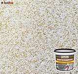 Isolbau Buntsteinputz - Mosaikputz für innen & außen - Frostsicher, wasserfest, stoßfest - BP60 (Weiß, Sand/Gelb), 5 kg