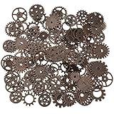 200 Gramm sortierte Vintage Bronze Metall Steampunk Schmuck machen Charms Cog Watch Wheel (Kupfer)