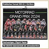 Motorrad Grand Prix Kalender 2024 - Premium Wandkalender - MotoG