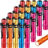 Mini-Taschenlampen, Taschenlampen, Stift für Krankenschwestern mit Clip, kleine LED-Taschenlampen für den Außenbereich, ohne AAA-Batterie (rot, rosa, gelb, blau, orange, 8,9 cm)