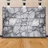 Laeacco 1.5x0.9 m Retro-Ziegelwand-Textur-Hintergrund, abstraktes Geometrie-Muster, Fotografie-Hintergrund, Shabby-Steinziegel, Hintergrundabdeckung für Mottoparty, Studio, Fotoautomaten-R
