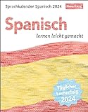 Sprachkalender - Spanisch lernen leicht gemacht - Kalender 2024 - Harenberg-Verlag - Tagesabreißkalender - 12,5 cm x 16