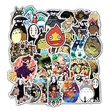 Zonfer 50pcs Aufkleber Miyazaki Hayao Anime Aufkleber Mein Nachbar Totoro/Chihiros Für Skateboard Laptop Wasserdicht Abziehb