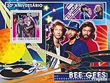 Prophila Collection Sao Tome e Principe Block 629 (kompl. Ausgabe) postfrisch ** MNH 2008 Bee Gees - Musikstars (Briefmarken für Sammler) Musik/T