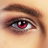 Komfort-Kontaktlinsen Sehr stark deckende und naturfarbene Kontaktlinsen: Liebessprache rot,mit Behälter – 1 Paar (2 Stück) – DIA 14,50